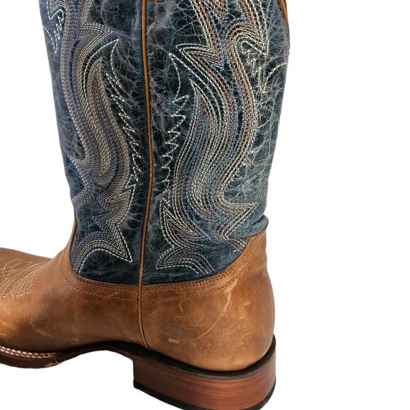 J‎ B Dillon  Women's Boots Brown Lower Blue Upper Size 10B - Picture 4 of 11